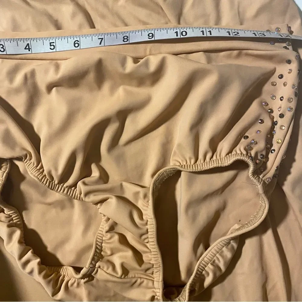 Kelle dance solo custom costume blush 3 piece GODDESS 7046 skirt top trunks LA